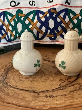 Belleek salt and Pepper